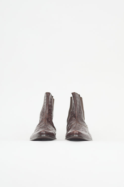 Versace Textured Leather Boot