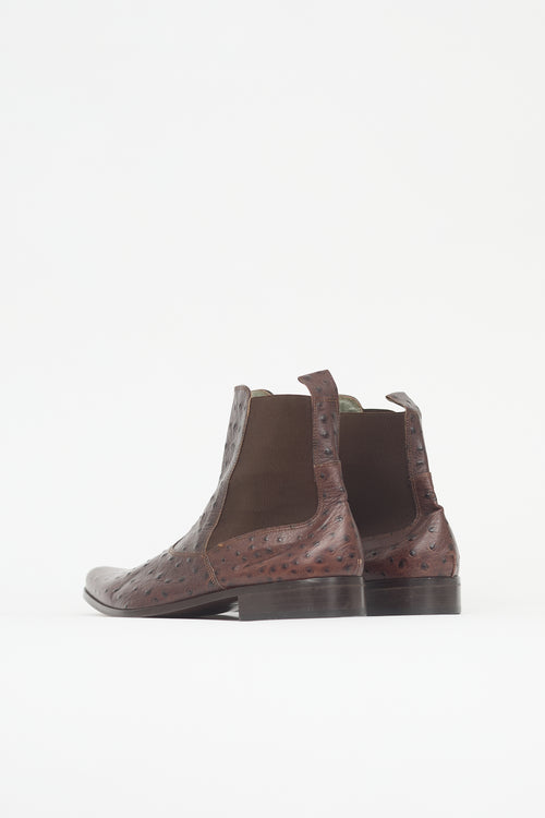 Versace Textured Leather Boot