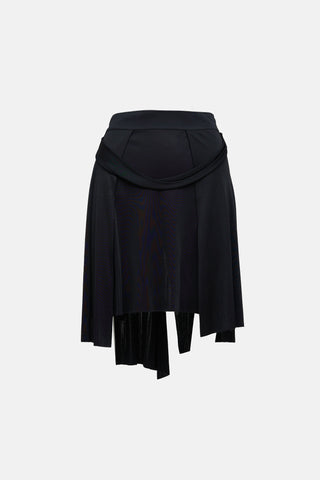 Versace Versus Asymmetrical Layered Slit Skirt
