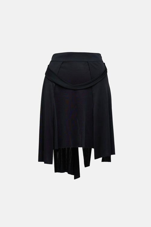 Versace Versus Asymmetrical Layered Slit Skirt