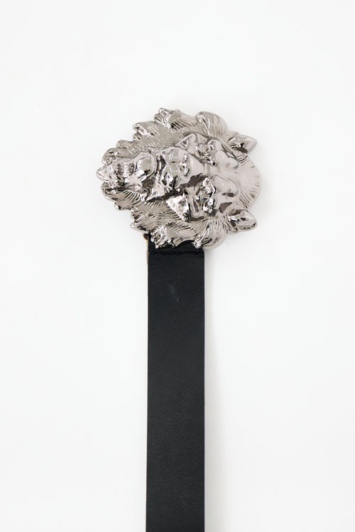 Versace Versus Leather Buckle Belt