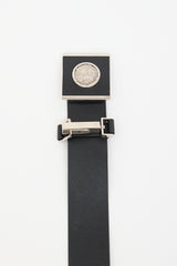 Versace Versus Black Leather Square Belt