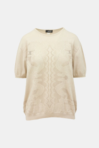Versace Vintage Pointelle Knit Top