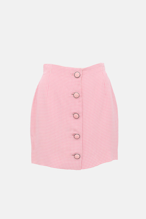 Versace 1995 Silk Gingham Suit