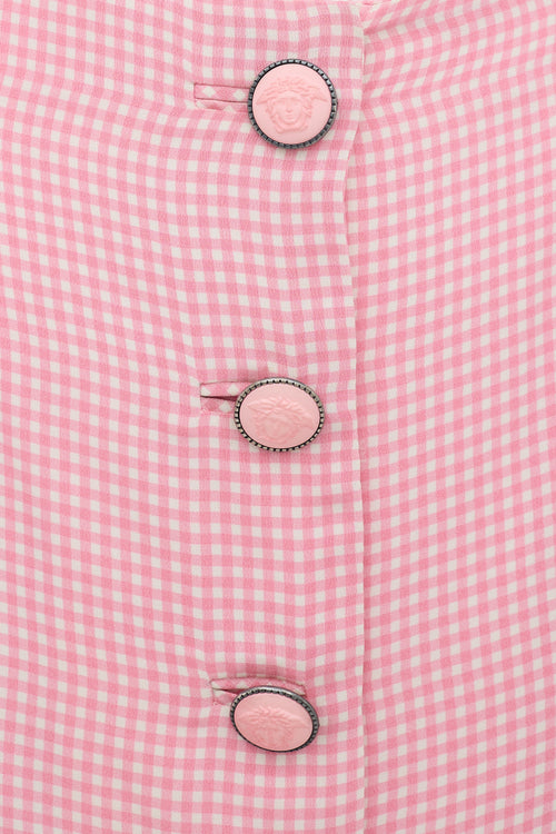Versace 1995 Silk Gingham Suit
