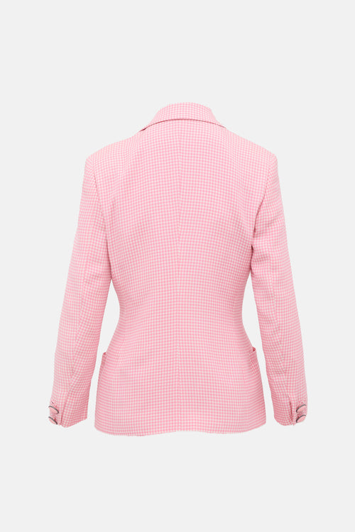 Versace 1995 Silk Gingham Suit
