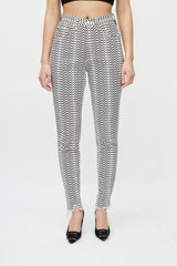 Versace White & Black Wave Denim Jeans