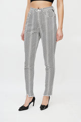 Versace White & Black Wave Denim Jeans