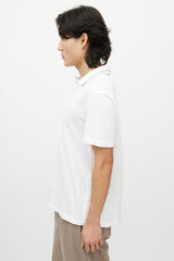 Versace White & Gold Greca Logo Polo Shirt