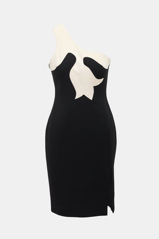 Versace Wool Crepe Appliqué Dress