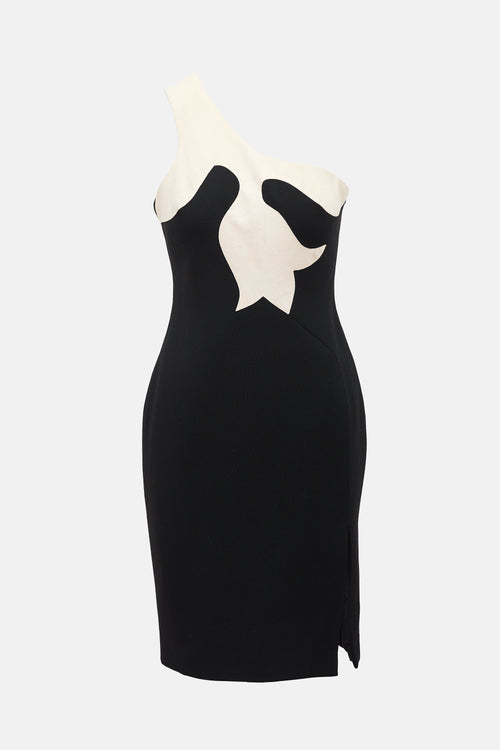 Versace Wool Crepe Appliqué Dress
