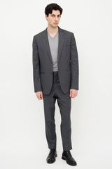 Versace Wool Patterned Suit