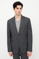 Versace Wool Patterned Suit