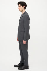 Versace Wool Patterned Suit