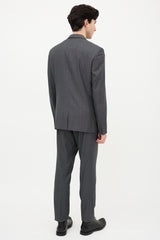 Versace Wool Patterned Suit