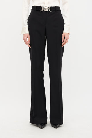 Versace Wool Medusa Buckle Trouser