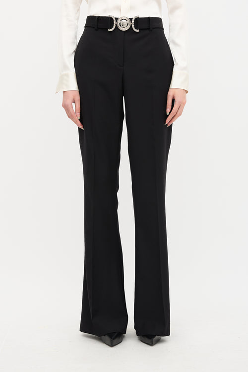 Versace Wool Medusa Buckle Trouser