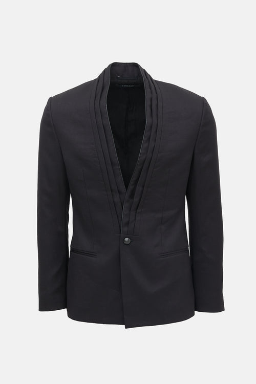Versace Wool Pleated Blazer