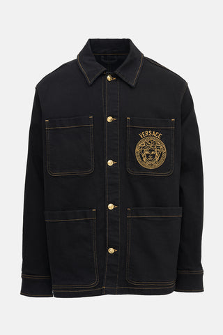 Versace Denim Logo Chore Jacket