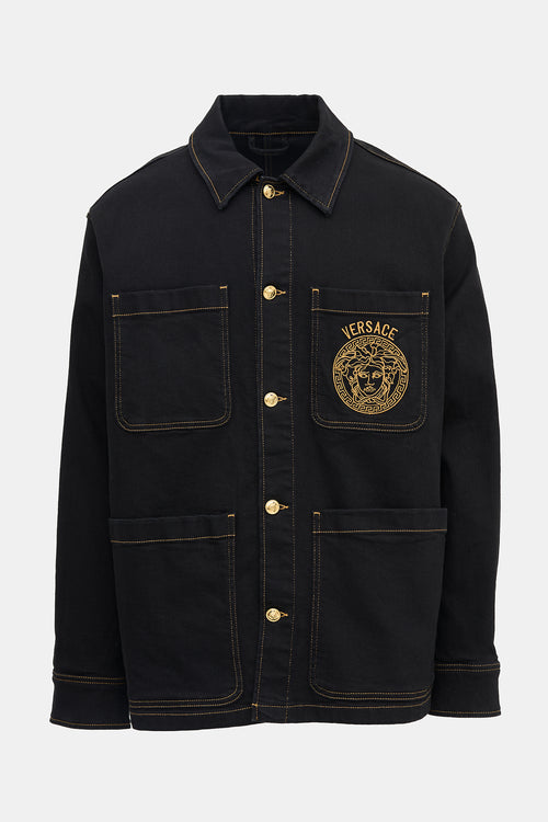 Versace Denim Logo Chore Jacket