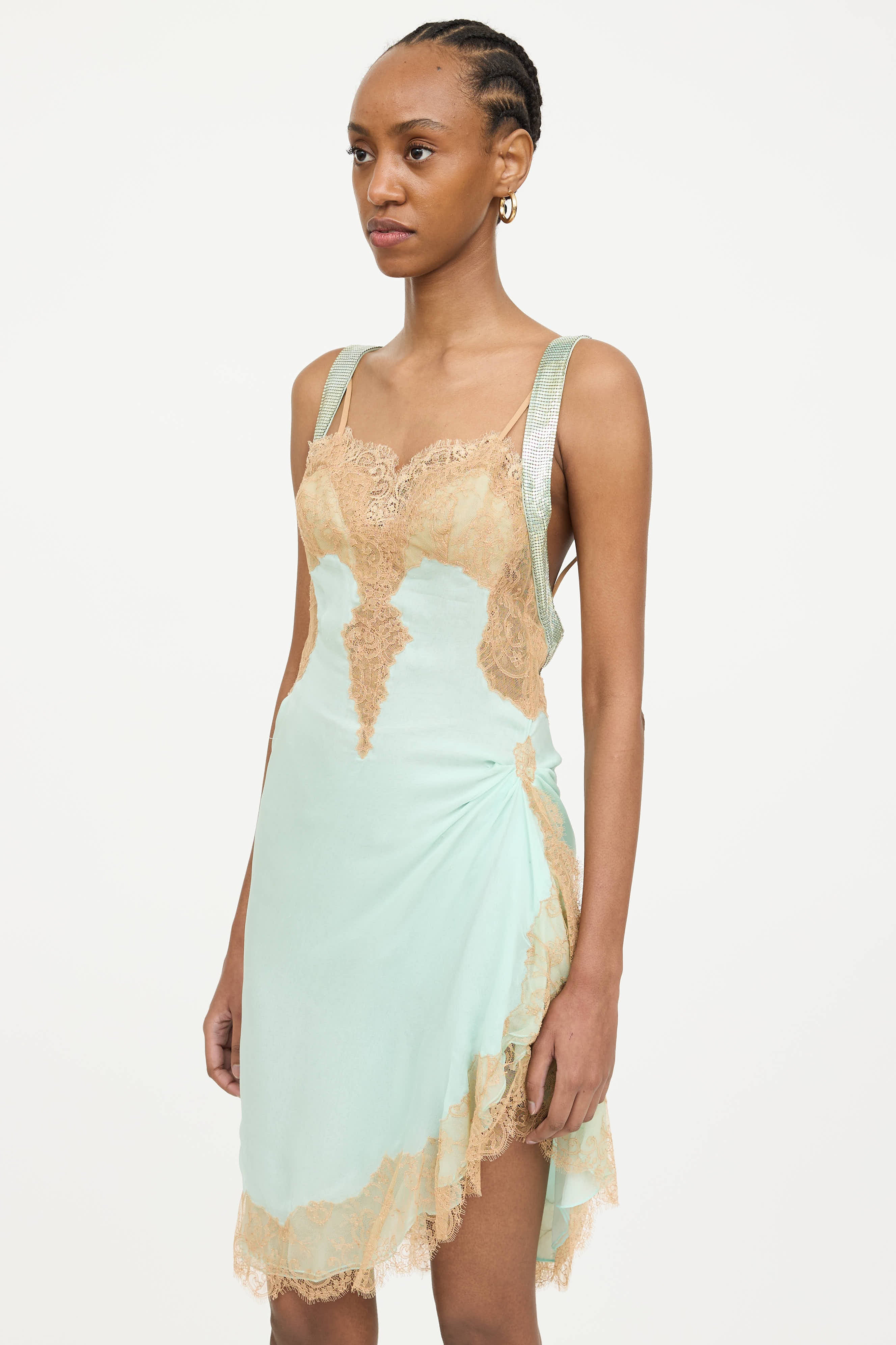Versace // 2003 Silk Lace Dress VSP Consignment Versace // 2003 Silk Lace Dress VSP Consignment