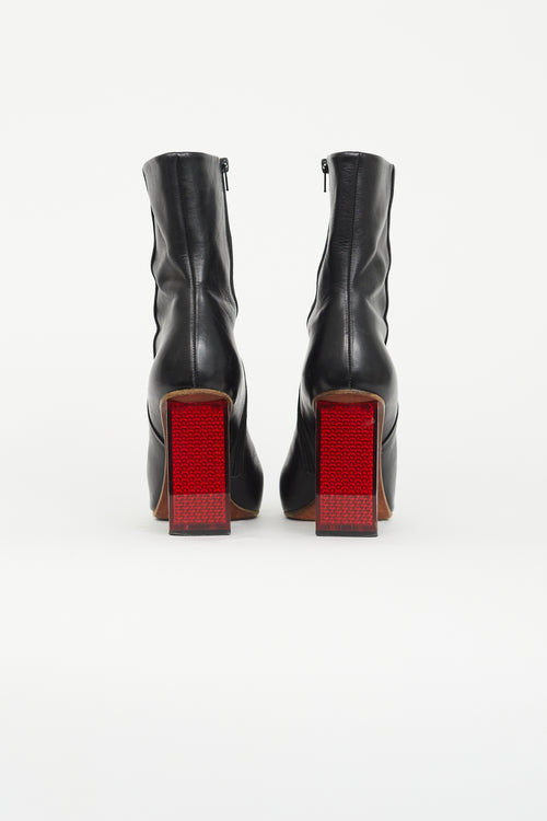 Vetements 2020 Black Reflector Ankle Boot