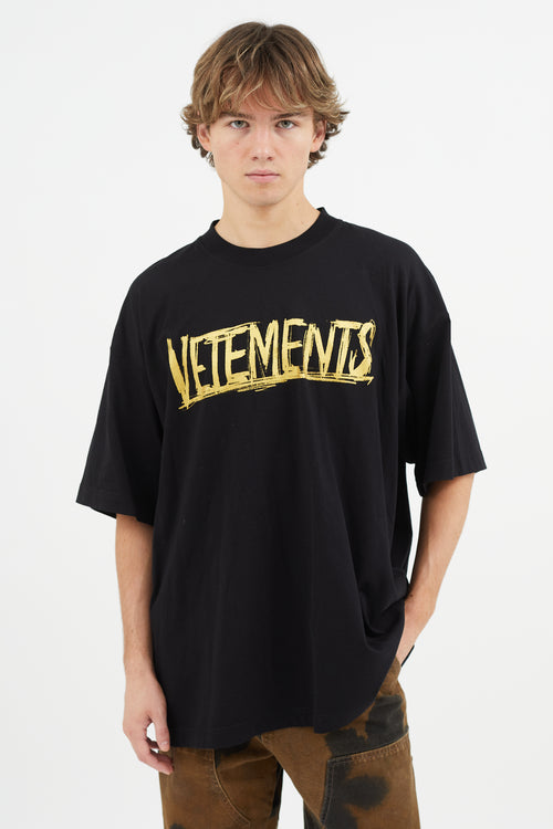 Vetements Black & Gold World Tour T-Shirt