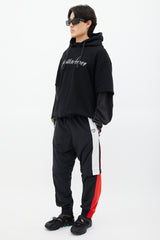 Vetements Black & Multicolour Striped Convertible Track Pant