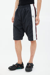 Vetements Black & Multicolour Striped Convertible Track Pant