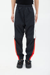 Vetements Black & Multicolour Striped Convertible Track Pant