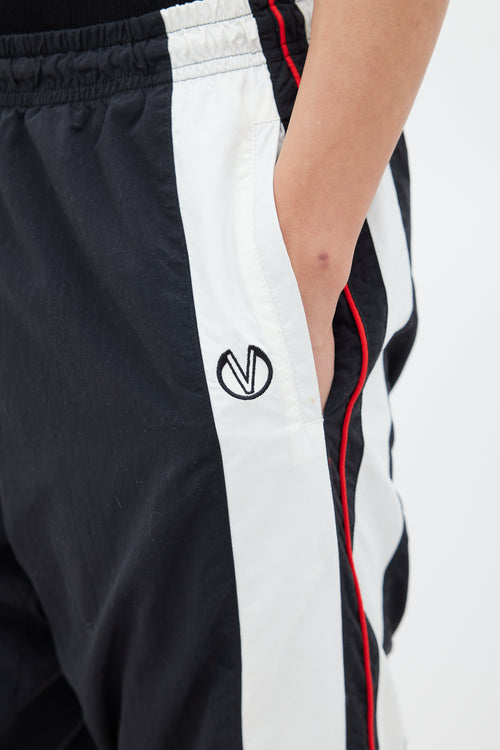 Vetements Black & Multicolour Striped Convertible Track Pant