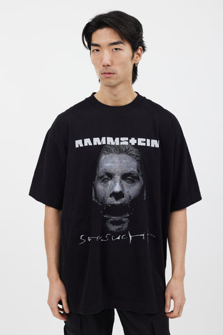 Vetements Black Rammstein Graphic T-Shirt