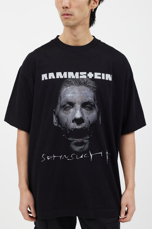 Vetements Black Rammstein Graphic T-Shirt