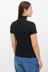 Vetements Black & White Logo Mock Neck Top