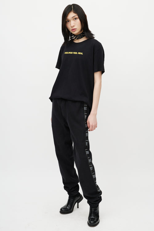 Vetements Black & White Logo Stripe Sweat Pant