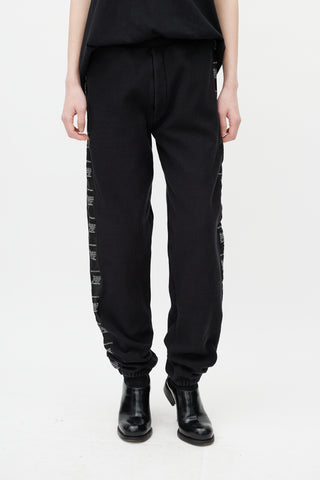 Vetements Black & White Logo Stripe Sweat Pant