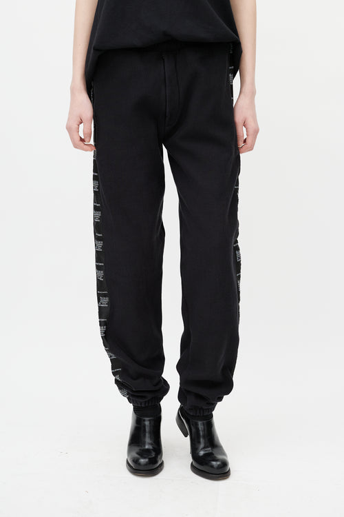 Vetements Black & White Logo Stripe Sweat Pant