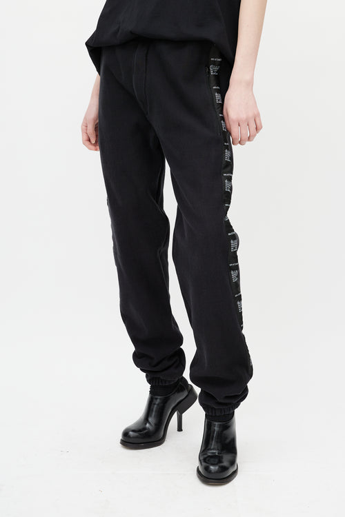Vetements Black & White Logo Stripe Sweat Pant