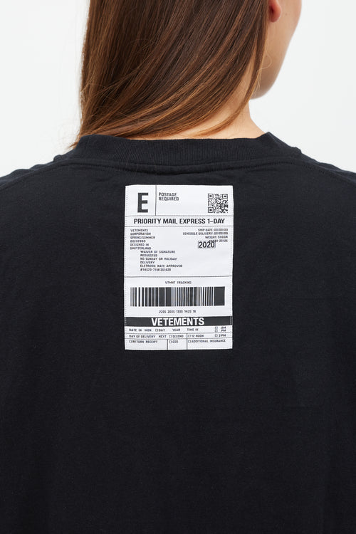 Vetements Black & White Logo Top