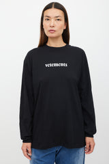 Vetements Black & White Logo Top