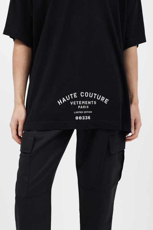 Vetements Black & White 'Haute Couture' T-Shirt