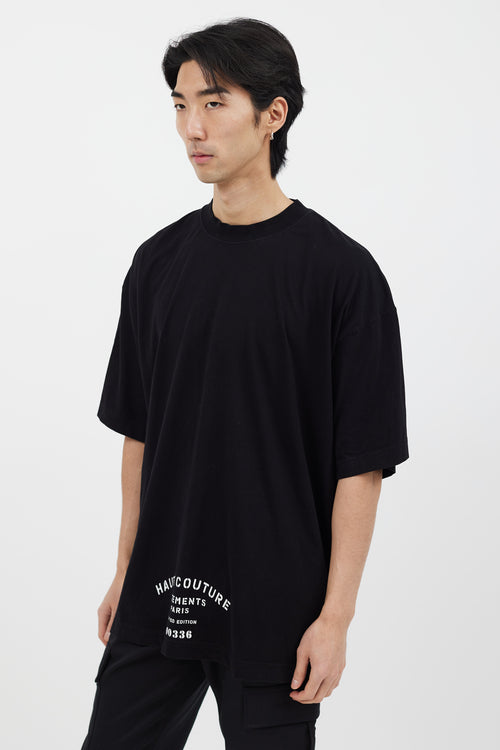 Vetements Black & White 'Haute Couture' T-Shirt