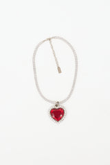 Vetements Crystal Heart Necklace