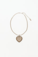 Vetements Crystal Heart Necklace