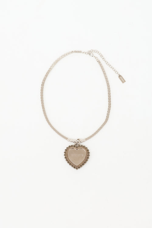 Vetements Crystal Heart Necklace