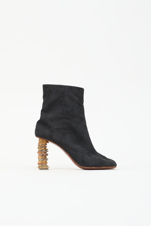 Vetements FW 2018 Jacquard Coin Heel Boot
