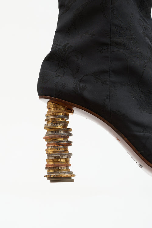 Vetements FW 2018 Jacquard Coin Heel Boot
