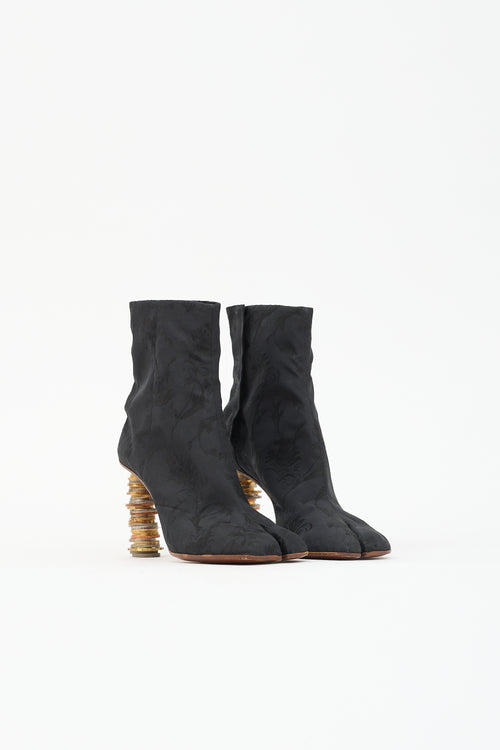 Vetements FW 2018 Jacquard Coin Heel Boot