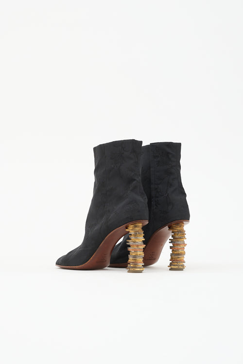Vetements FW 2018 Jacquard Coin Heel Boot