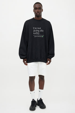 Vetements Oversized Embroidered Sweatshirt